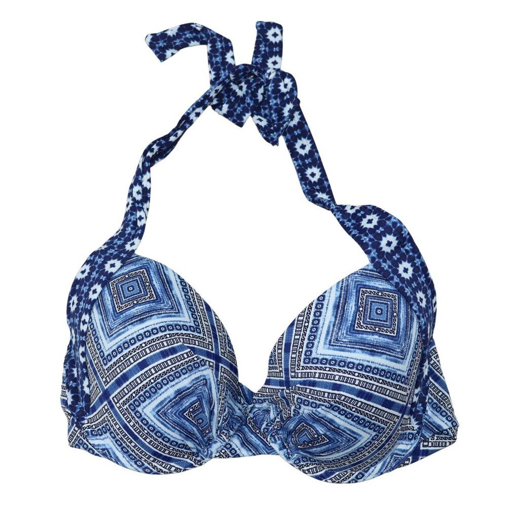 Tommy Bahama Tidal Tiles Underwire Halter Tie Straps Bathing Suit Bikini Top NWT